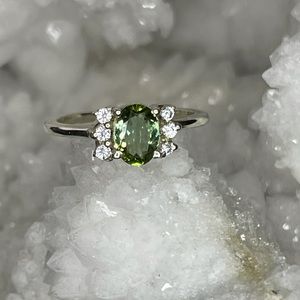 CLEARANCE- Oval Green Tourmaline Ring